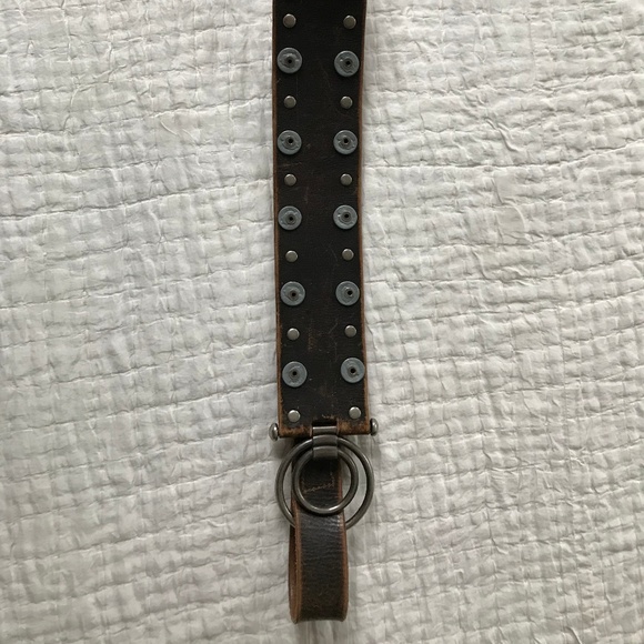 Genuine Leather Asymmetrical Belt - Olga Santini - Picture 2 of 7